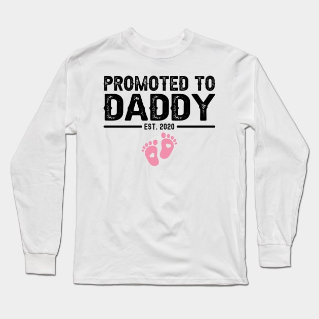 promoted to daddy est 2020 Long Sleeve T-Shirt by DragonTees